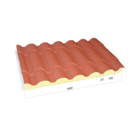 Pannello isolante metallico a forma di tegola ISOTEGOLA